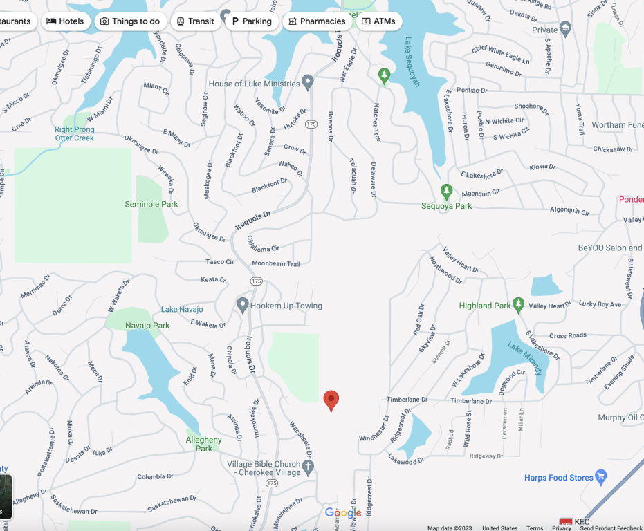 388-00077-000 Google Maps nearby lakes